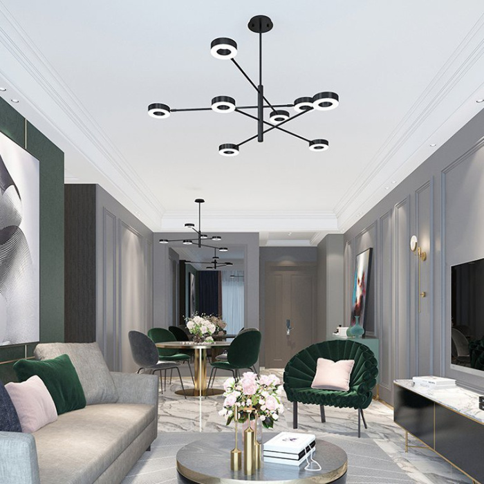 Подвесная люстра ATISSA S 6 D115 Black ImperiumLoft