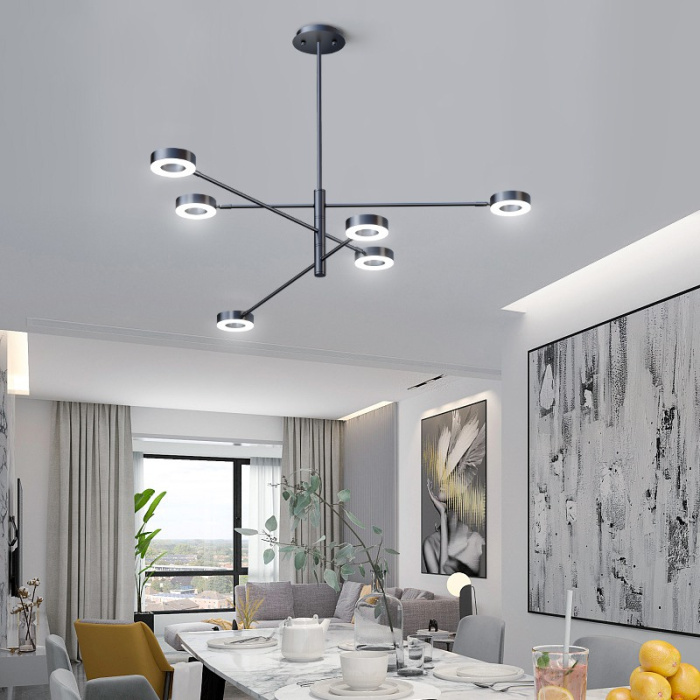 Подвесная люстра ATISSA S 6 D115 Black ImperiumLoft