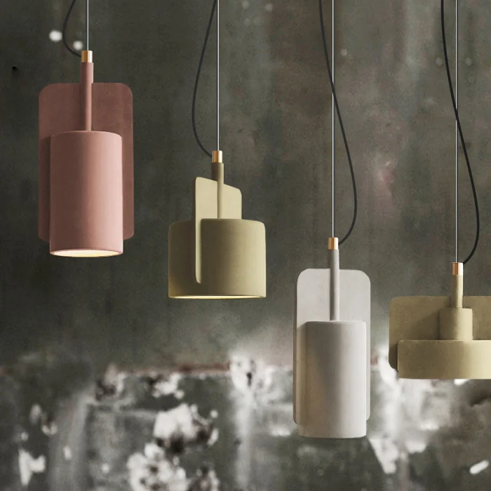 Подвесной бетонный светильник SKOVL A терракот ImperiumLoft