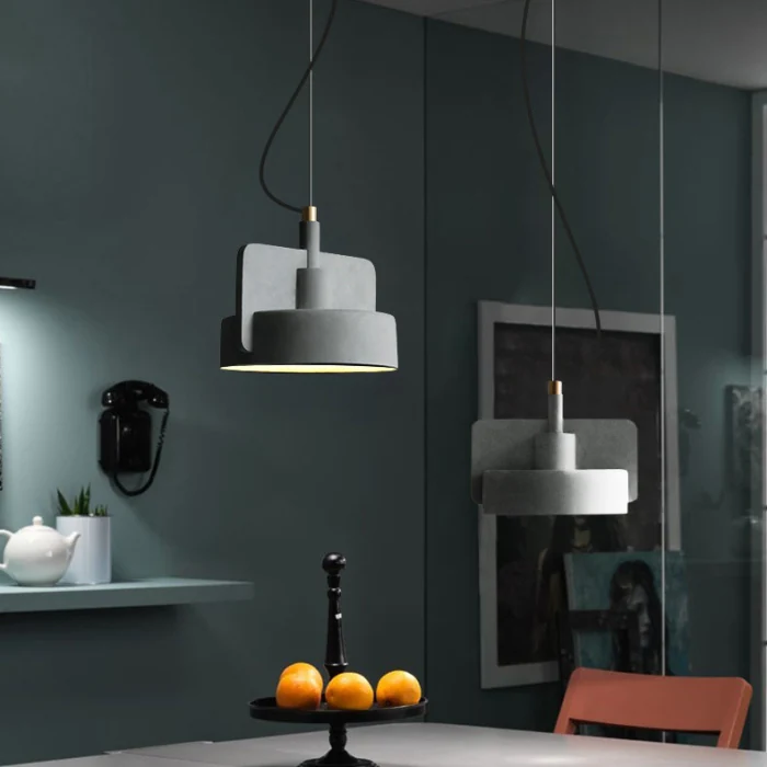 Подвесной бетонный светильник SKOVL A терракот ImperiumLoft