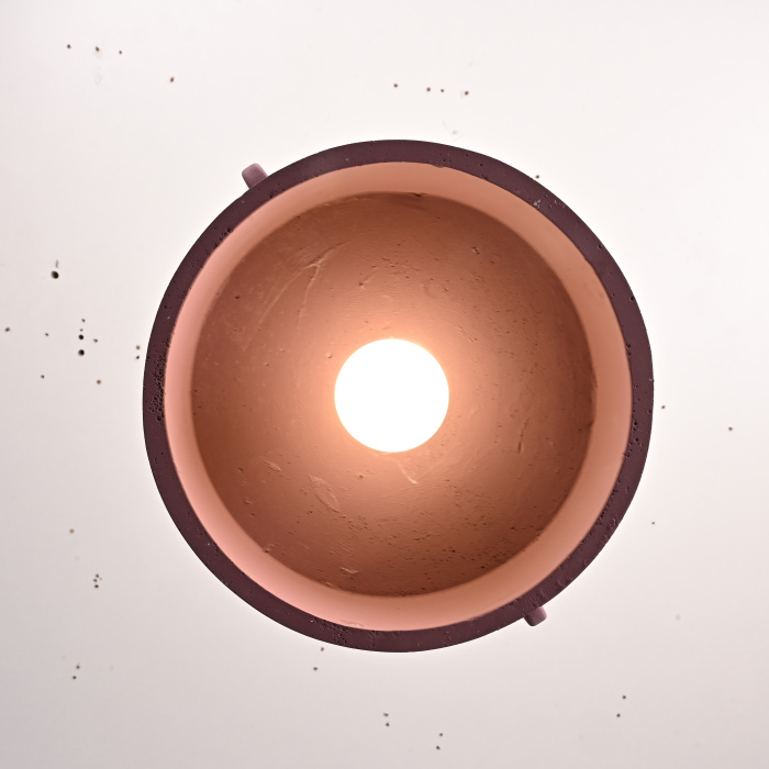 Подвесной бетонный светильник SKOVL A терракот ImperiumLoft