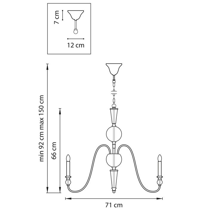 Подвесная люстра RAGNO LIGHTSTAR 732067