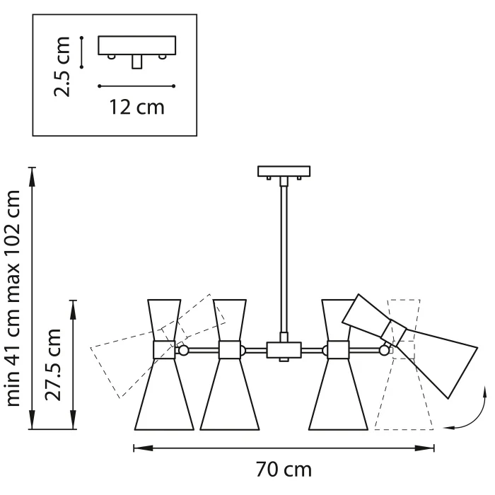 Люстра на штанге Dumo LIGHTSTAR 816067