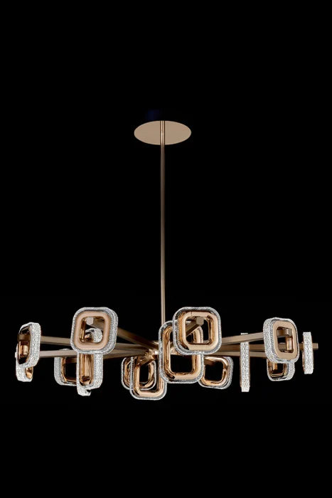 Люстра на штанге Leon Theona LE7701/15 Grey/Gold