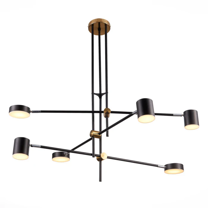SL1604.432.06 Светильник потолочный ST-Luce Черный, Латунь/Черный LED 6*5W
