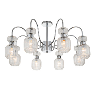 Потолочная люстра на штанге GLOSS ESCADA 1141/8PL Chrome/Clear