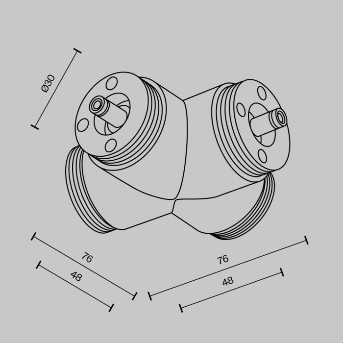 Х-образный вертикальный коннектор Maytoni CA017TX-B