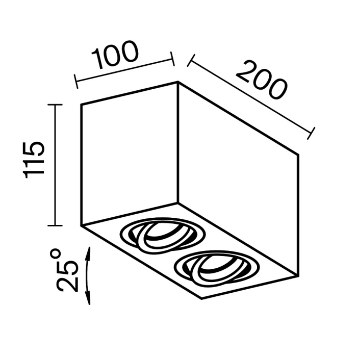 Потолочный светильник Maytoni Atom C017CL-02B