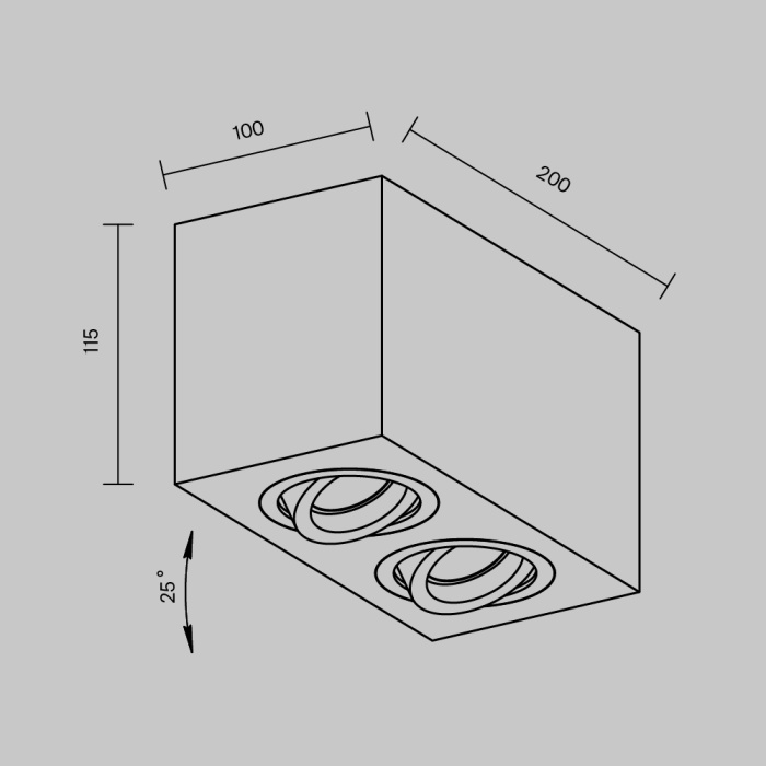 Потолочный светильник Maytoni Atom C017CL-02B