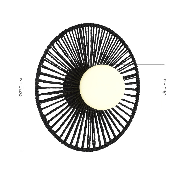 Светильник настенный черный/черный, белый G9 LED 1*5W SLE6022-401-01