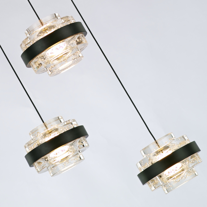 Подвесной светильник Delight Collection Indiana MD22030002-3A black/clear