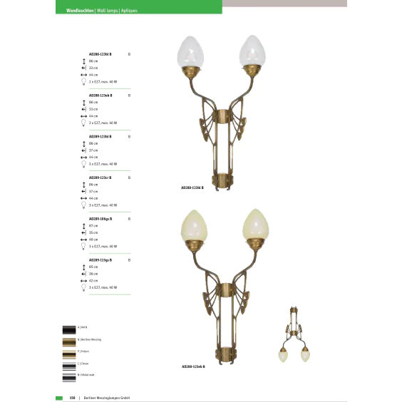 Бра Berliner Messinglampen AD289-113gsB