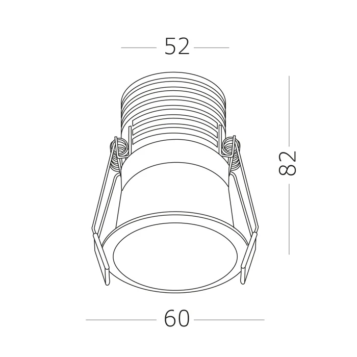 Светильник встраиваемый Белый LED 1*7W 4000K 560Lm Ra>90 60° IP20 D60xH79 100-240V ST754.548.07