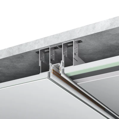 Шинопровод магнитный встраиваемый под ГКЛ 12мм ST-Luce Белый L2000мм(заглушки в комп) ST1004.529.12