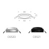 Корпус светильника встраиваемый для насадок D60mm Ambrella light C6520