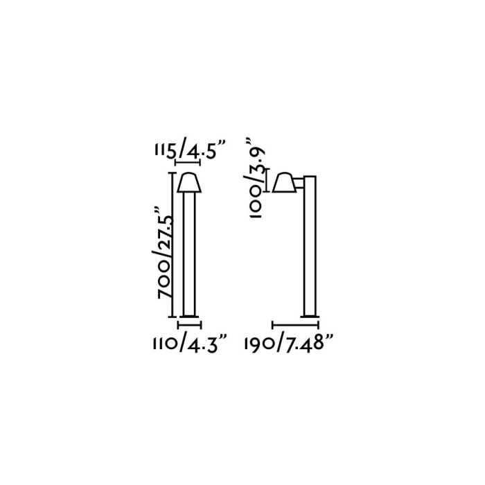 Фонарный столб GINA Dark grey beacon lamp