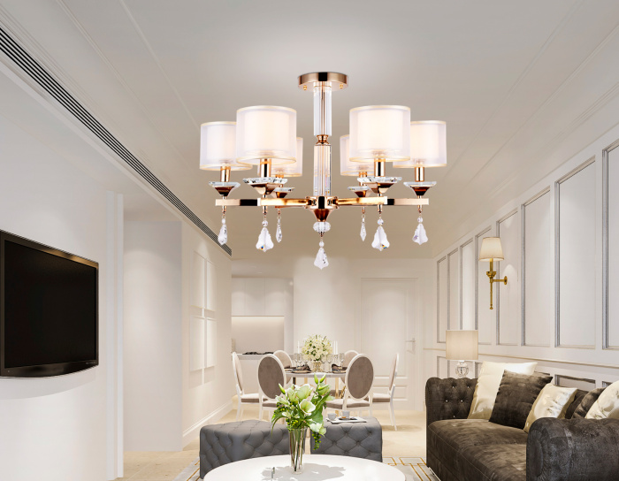 Подвесная люстра с хрусталем Ambrella light TR4535