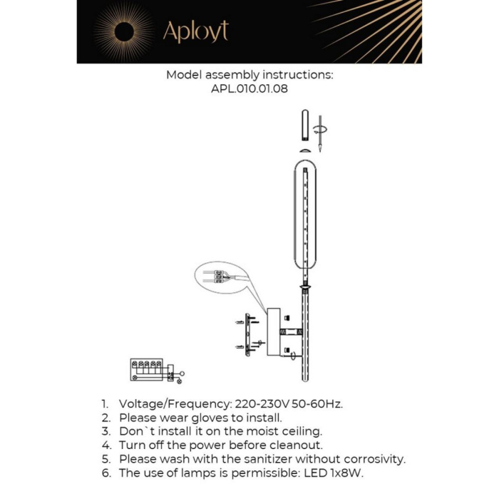 Бра Aployt Carla APL.010.01.08