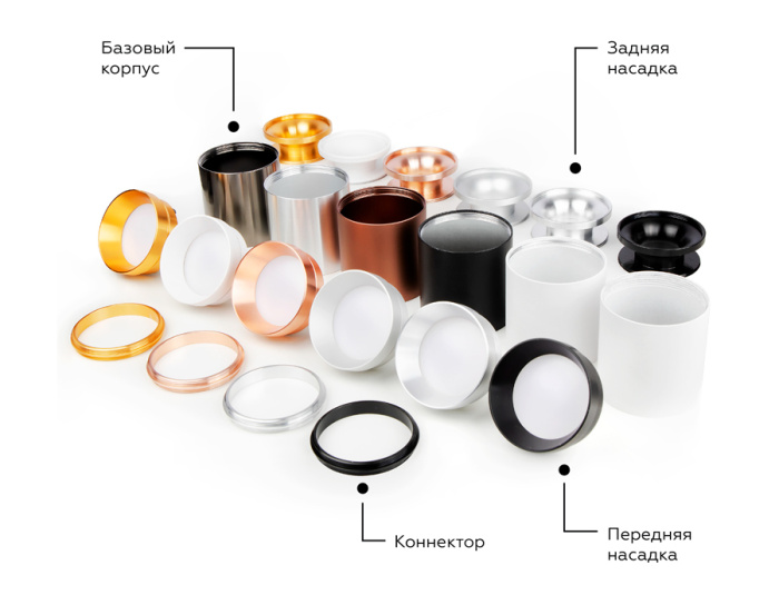 Насадка передняя для корпуса светильника с диаметром отверстия D60mm Ambrella light N6112