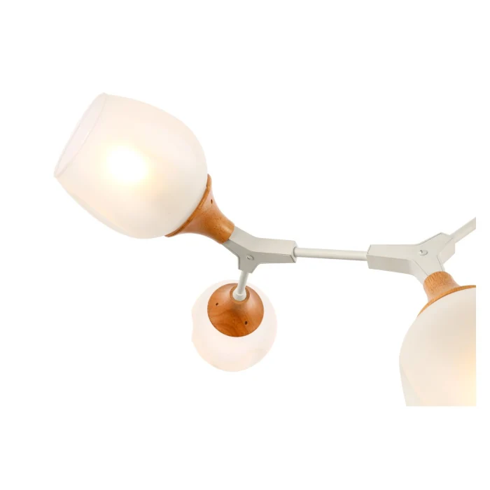 SLE113502-05 Люстра подвесная Белый, Светлое дерево/Белый E27 5*60W