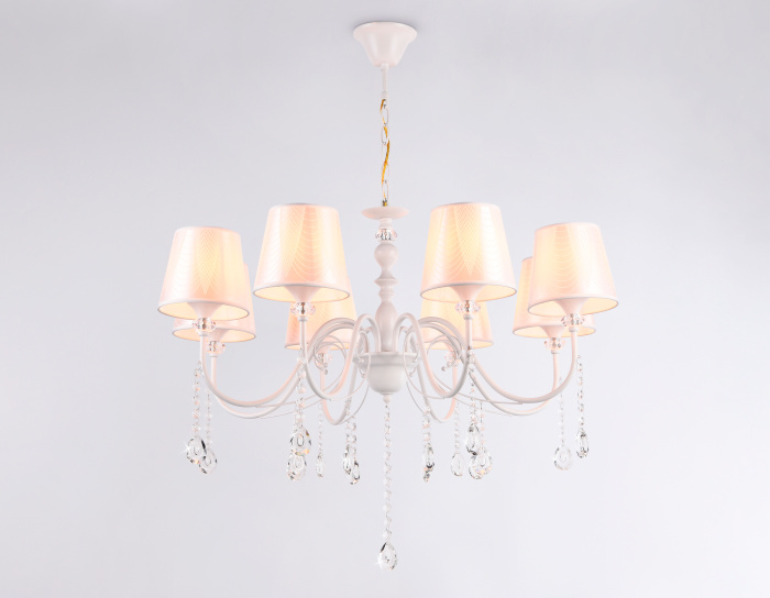 Подвесная люстра с абажуром и хрусталем Ambrella light TR4605