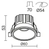 Встраиваемый светильник Maytoni Round DL058-7W3K-BS