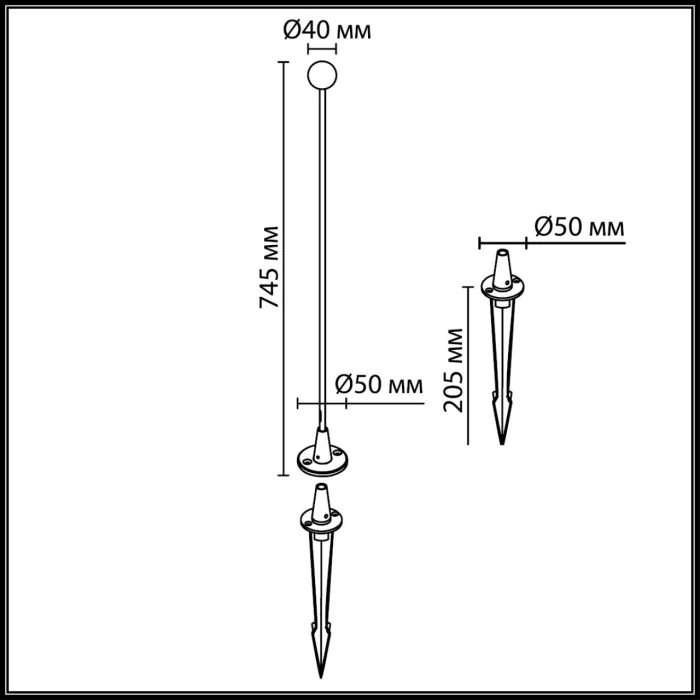 Уличный накладной светильник NOTTE Odeon Light 7123/1GL
