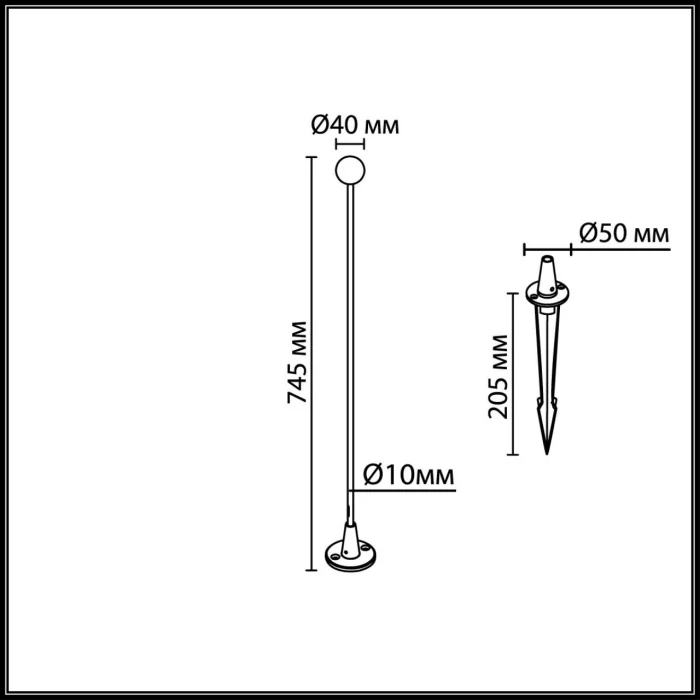 Уличный накладной светильник Odeon Light Notte 7123/1GL
