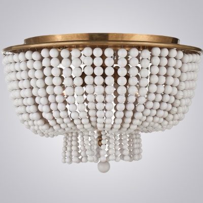 Люстра JACQUELINE CLEAR FLUSH-MOUNT brass ImperiumLoft