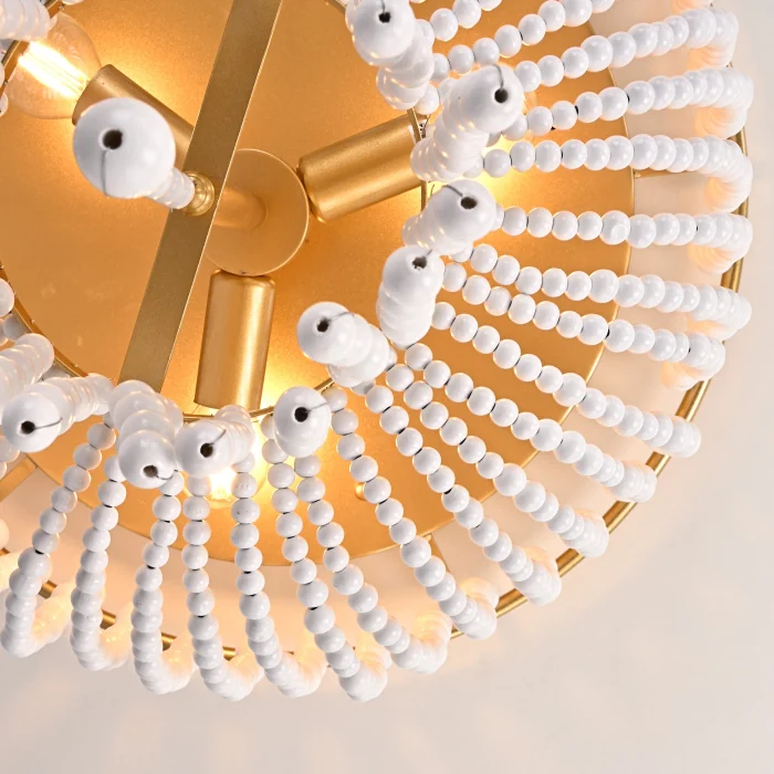 Люстра JACQUELINE CLEAR FLUSH-MOUNT brass ImperiumLoft