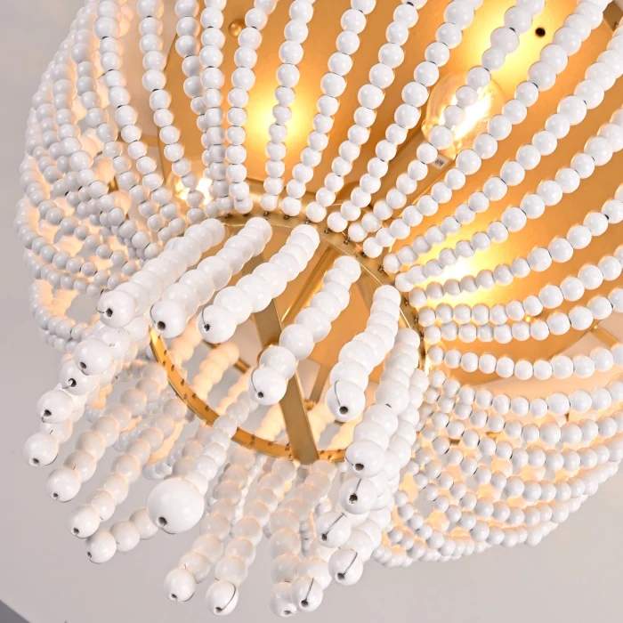 Люстра JACQUELINE CLEAR FLUSH-MOUNT brass ImperiumLoft