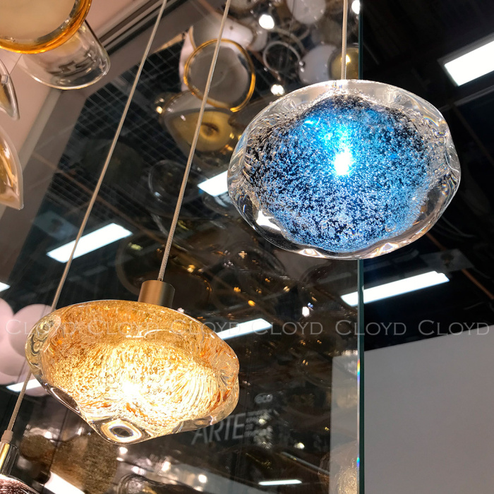 Подвесной светильник Cloyd VOCAL P1 / латунь - янтарн. стекло (арт.11343)