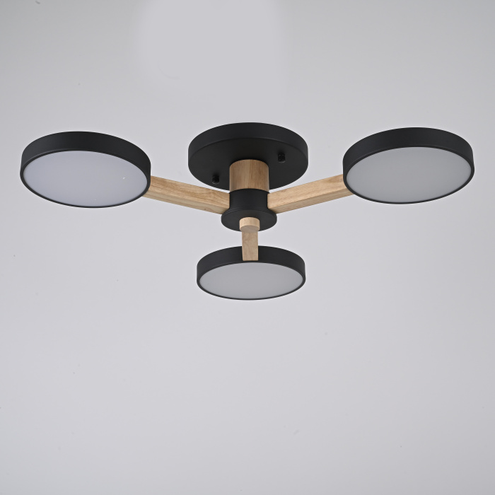 Потолочная люстра TURNA 3 Black ImperiumLoft