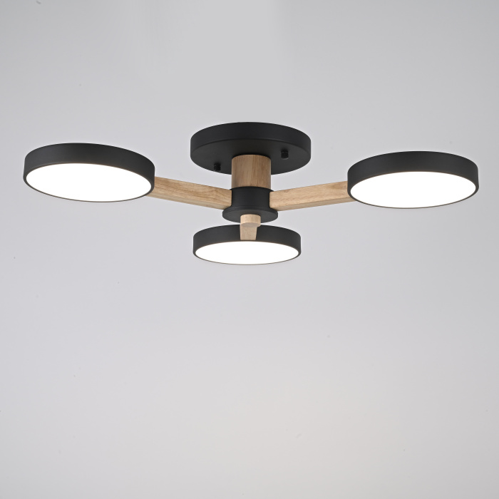 Потолочная люстра TURNA 3 Black ImperiumLoft