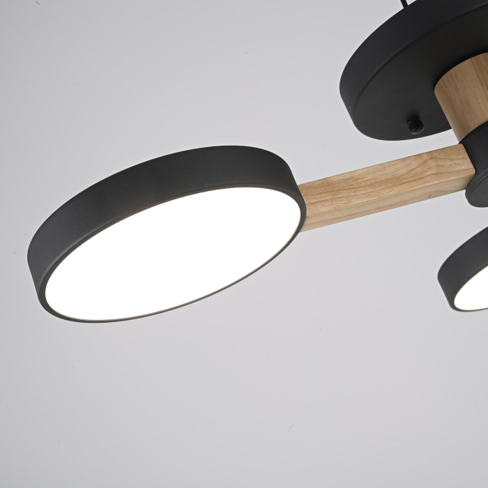 Потолочная люстра TURNA 3 Black ImperiumLoft