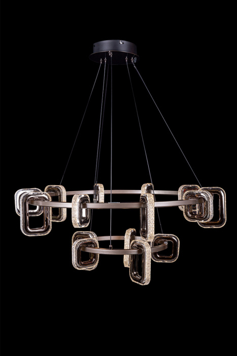 Подвесной светильник Leon Theona LE7701/10+5 Grey/Black Chrome