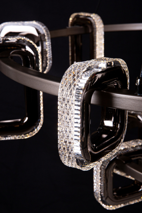 Подвесной светильник Leon Theona LE7701/10+5 Grey/Black Chrome