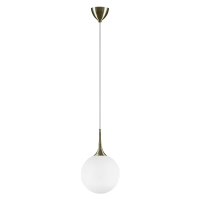 813031 (MD5087-1EB)  Подвес GLOBO 1х40W  E14 electroplating bronze/white (в комплекте)