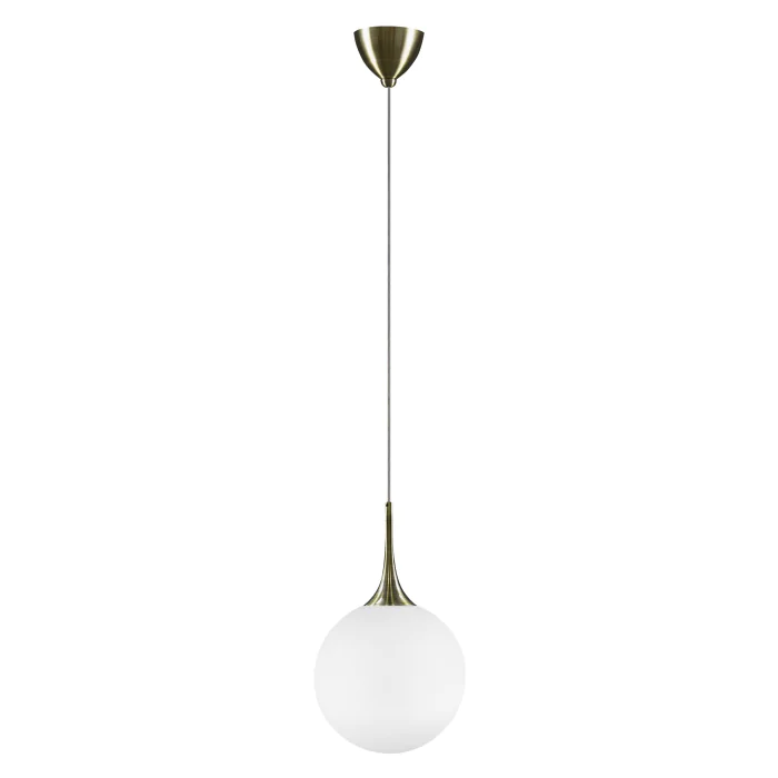 813031 (MD5087-1EB)  Подвес GLOBO 1х40W  E14 electroplating bronze/white (в комплекте)