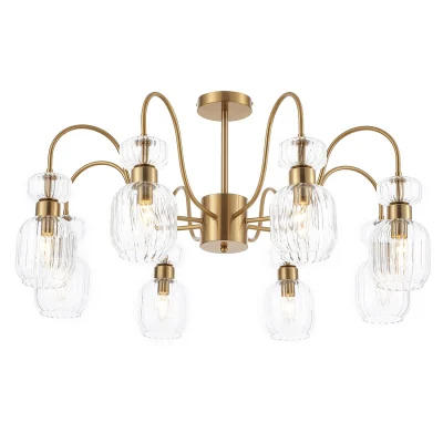 Потолочная люстра на штанге GLOSS ESCADA 1141/8PL Clear