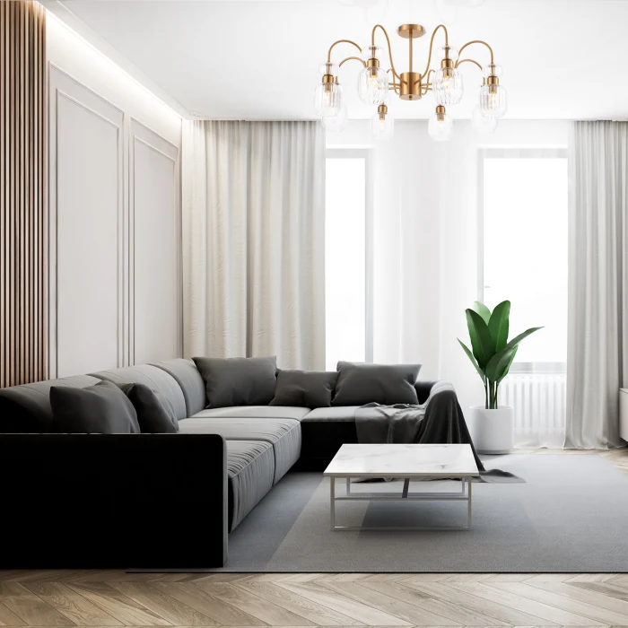 Люстра на штанге GLOSS ESCADA 1141/8PL Clear