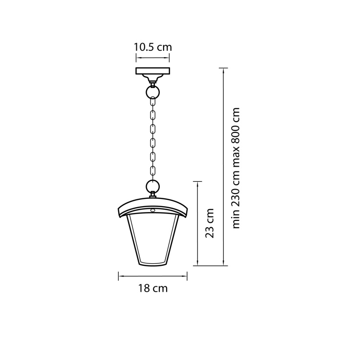 Подвесной уличный светильник Lampione LIGHTSTAR 375070
