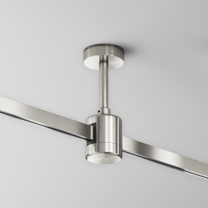 Крепление потолочное Short 78мм с прямым коннектором питания Flarity платина Maytoni TRA156C-IPC1-PT