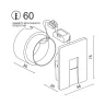 Подсветка для ступеней Ledron WLB128/1W W
