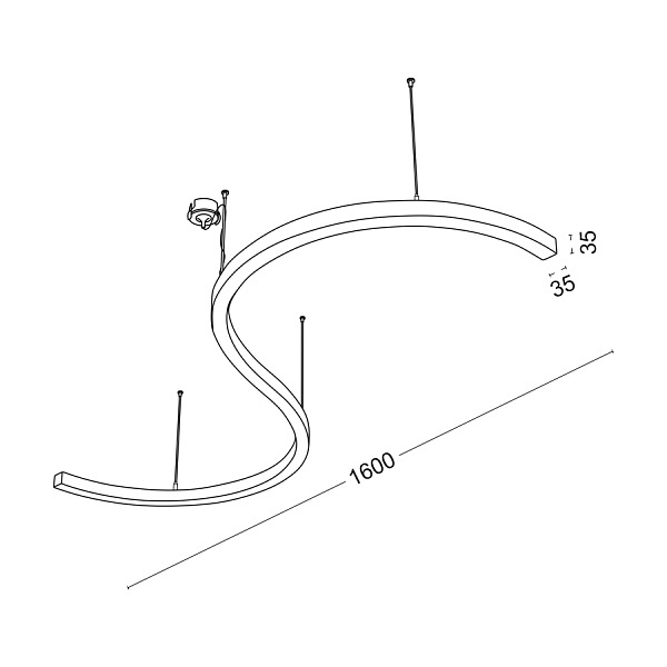 Подвесной светильник Ledron LED SNAKE Mini White 3000K