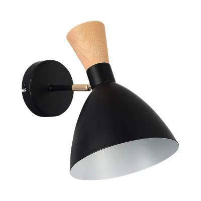 Светильник настенный Черный/Черный, Светлое дерево, Золотистый E14 1*40W SLE1256-401-01