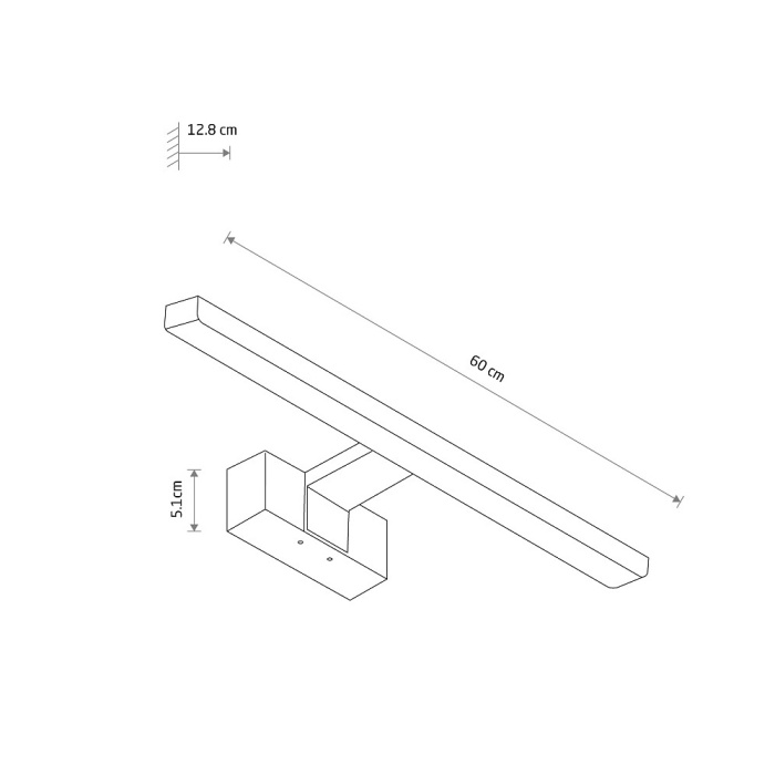 Подсветка для зеркал Nowodvorski Cezanne Led M Black 10677