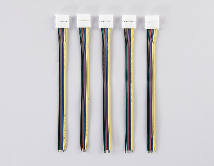 Соединитель гибкий односторонний для светодиодной ленты 5050 12/24V (6 конт.) 150 мм GS7351 (5шт) Ambrella light GS7351