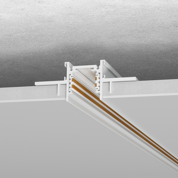 Шинопровод магнитный встраиваемый под ГКЛ 12мм ST-Luce Белый L3000мм(заглушки в комп) ST1004.539.12