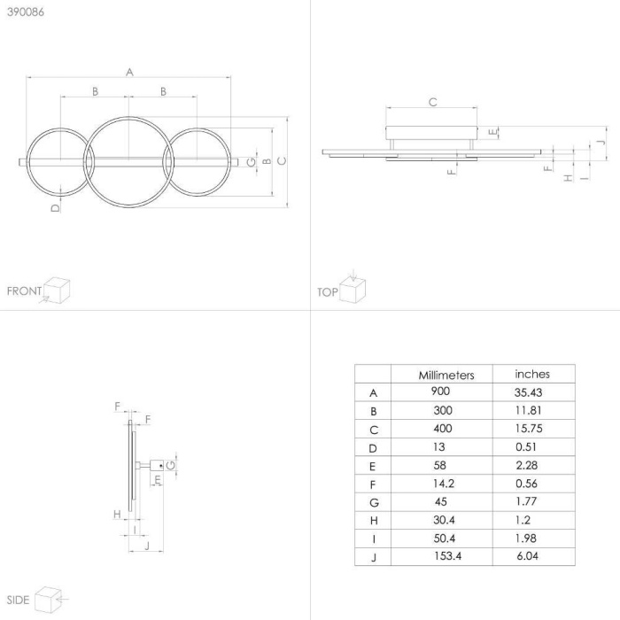 Светильник потолочный LANACERA EGLO 390086